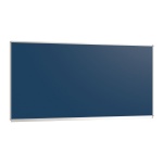 Wandtafel Stahlemaille blau, 200x100 cm, mit durchgehender Ablage, 